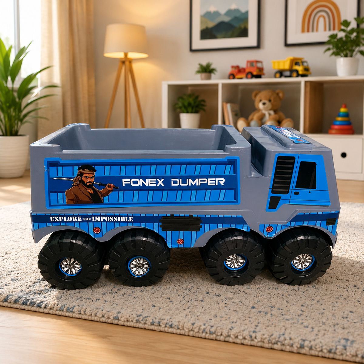 Kids Toy Dumper Truck 8 Tyre | Large Construction Truck Toy for Boys & Girls | Heavy Duty Dump Truck
