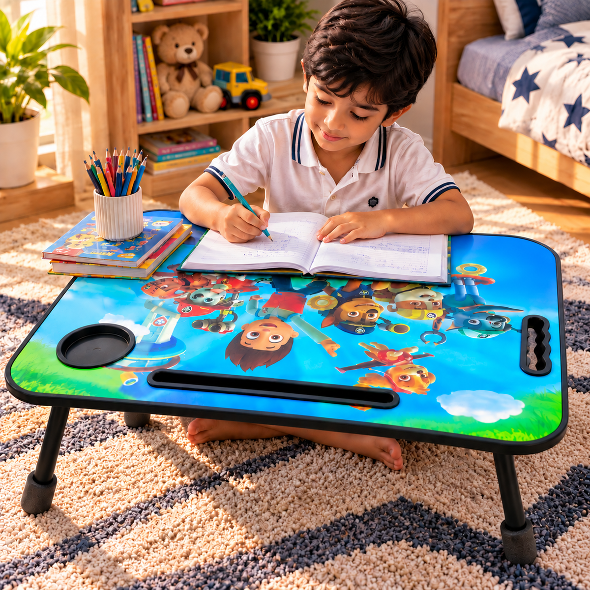 Foldable Study Table for Kids & Adults | Portable Bed Table with Stylish Design