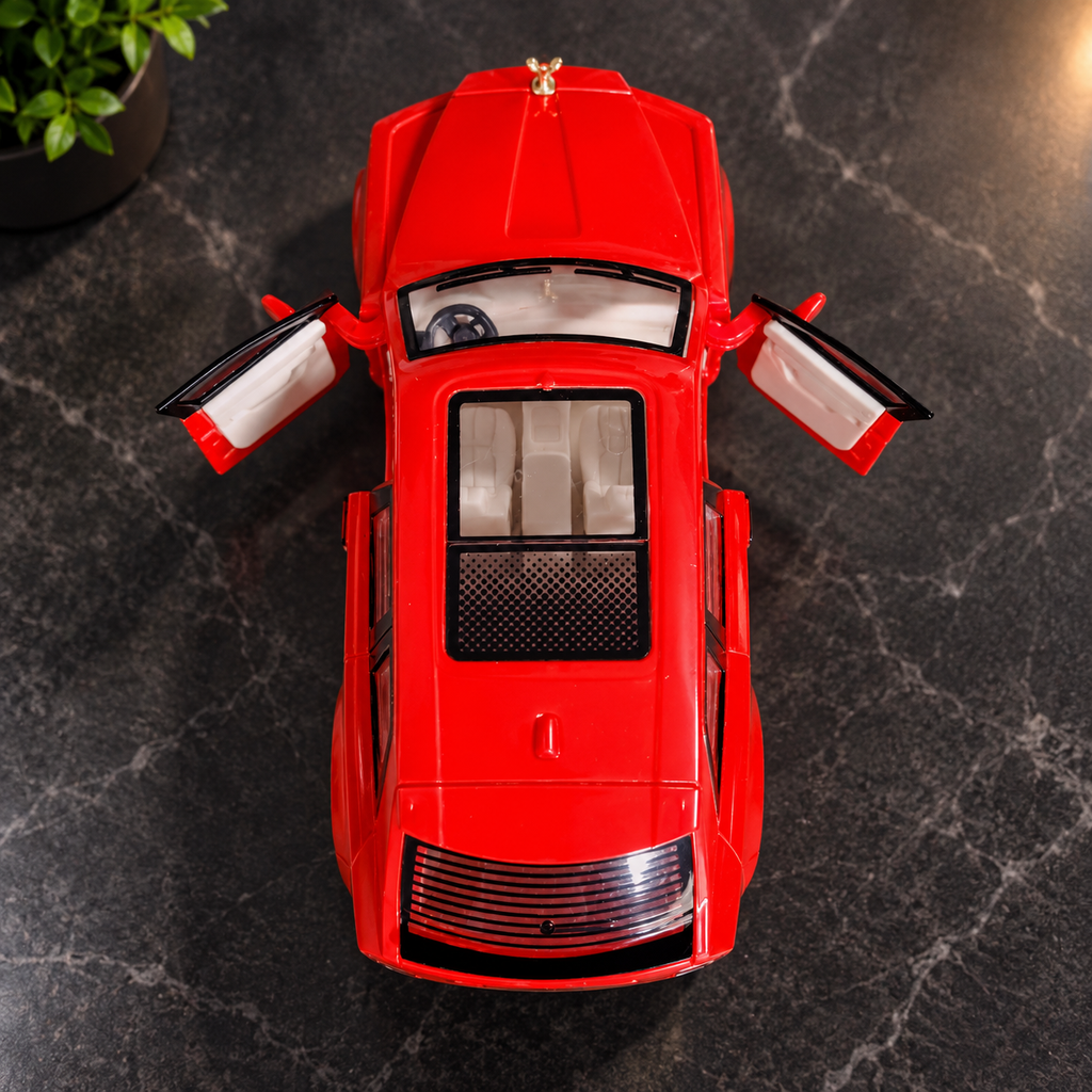 Red Die-Cast Toy Car for Kids & Showpiece | Openable Doors & Rear Dicky