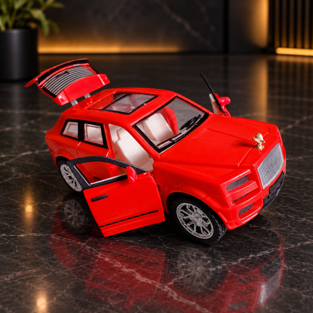 Red Die-Cast Toy Car for Kids & Showpiece | Openable Doors & Rear Dicky