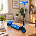 Blue Kids Scooter | Foldable Kick Scooter with Adjustable Height | Age 4-10 Years